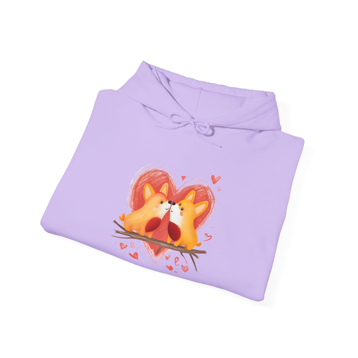 " Corgi Love Birds" Hooded SweatshirtUnisex Heavy Blend™ Hooded Sweatshirt