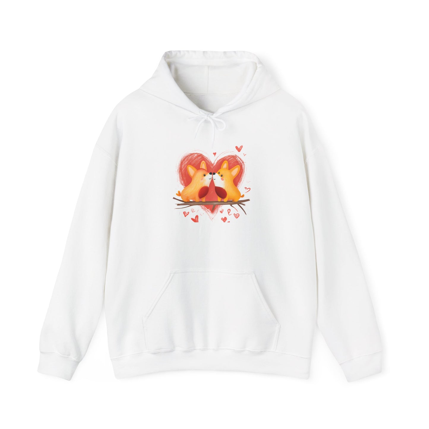 " Corgi Love Birds" Hooded SweatshirtUnisex Heavy Blend™ Hooded Sweatshirt