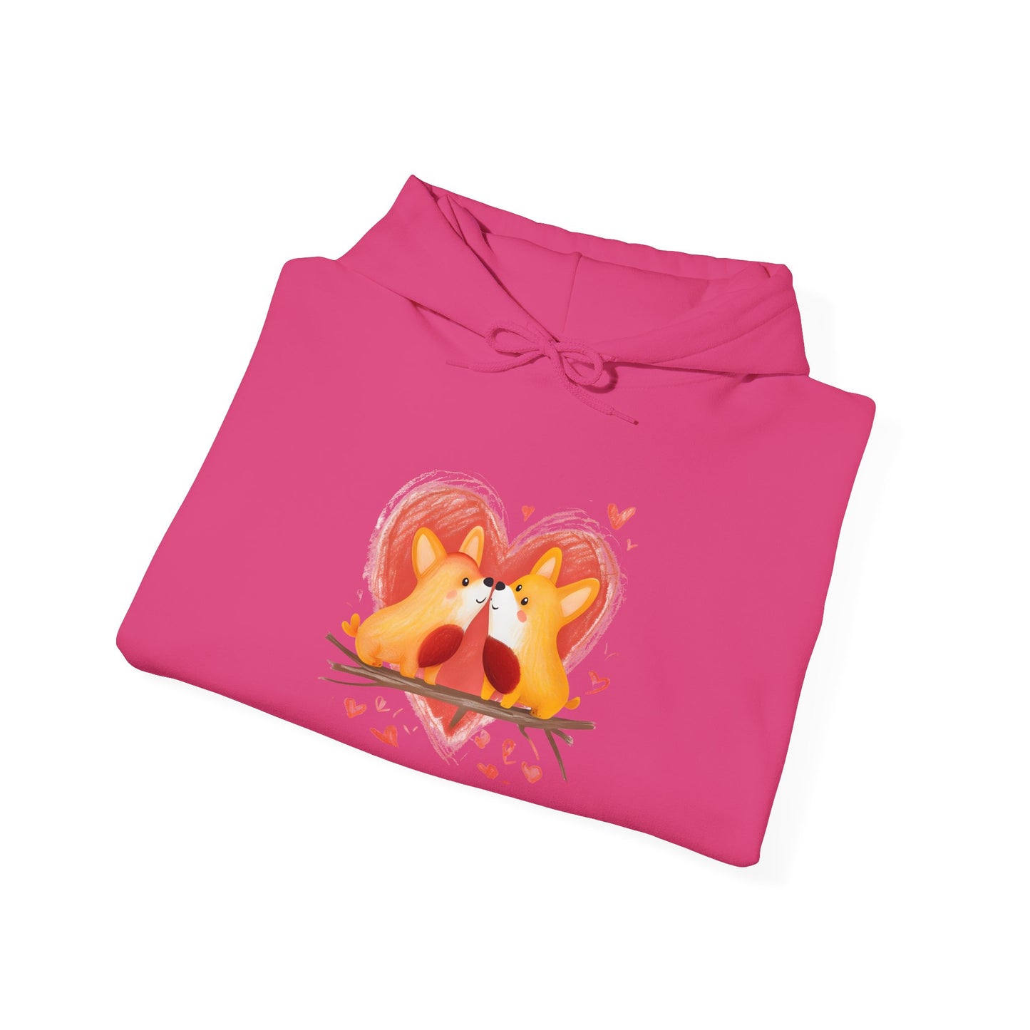 " Corgi Love Birds" Hooded SweatshirtUnisex Heavy Blend™ Hooded Sweatshirt