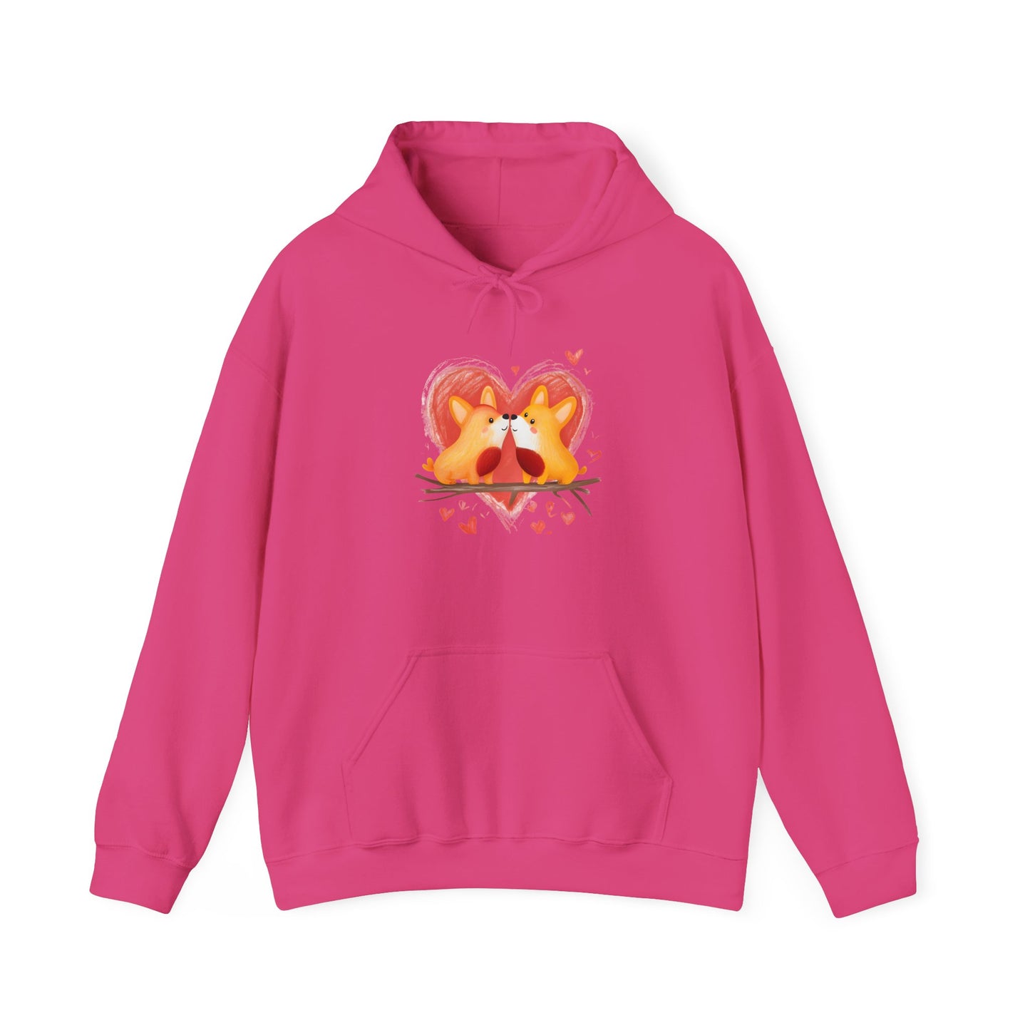 " Corgi Love Birds" Hooded SweatshirtUnisex Heavy Blend™ Hooded Sweatshirt
