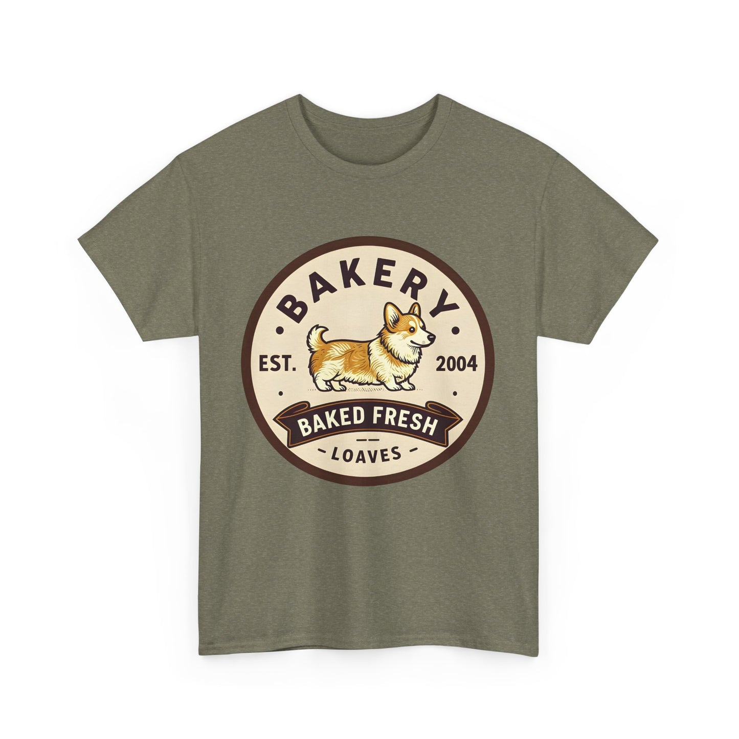 "Corgi Bakery" Unisex Heavy Cotton Tee