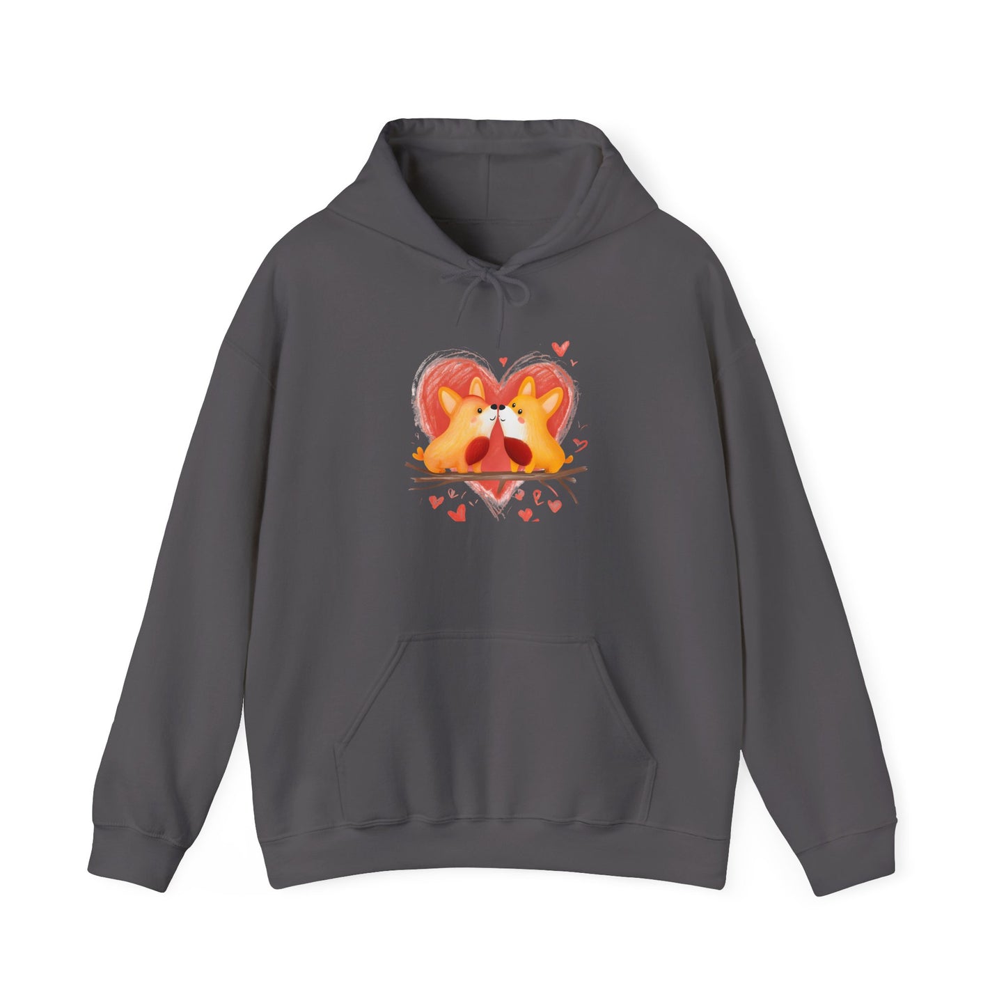 " Corgi Love Birds" Hooded SweatshirtUnisex Heavy Blend™ Hooded Sweatshirt