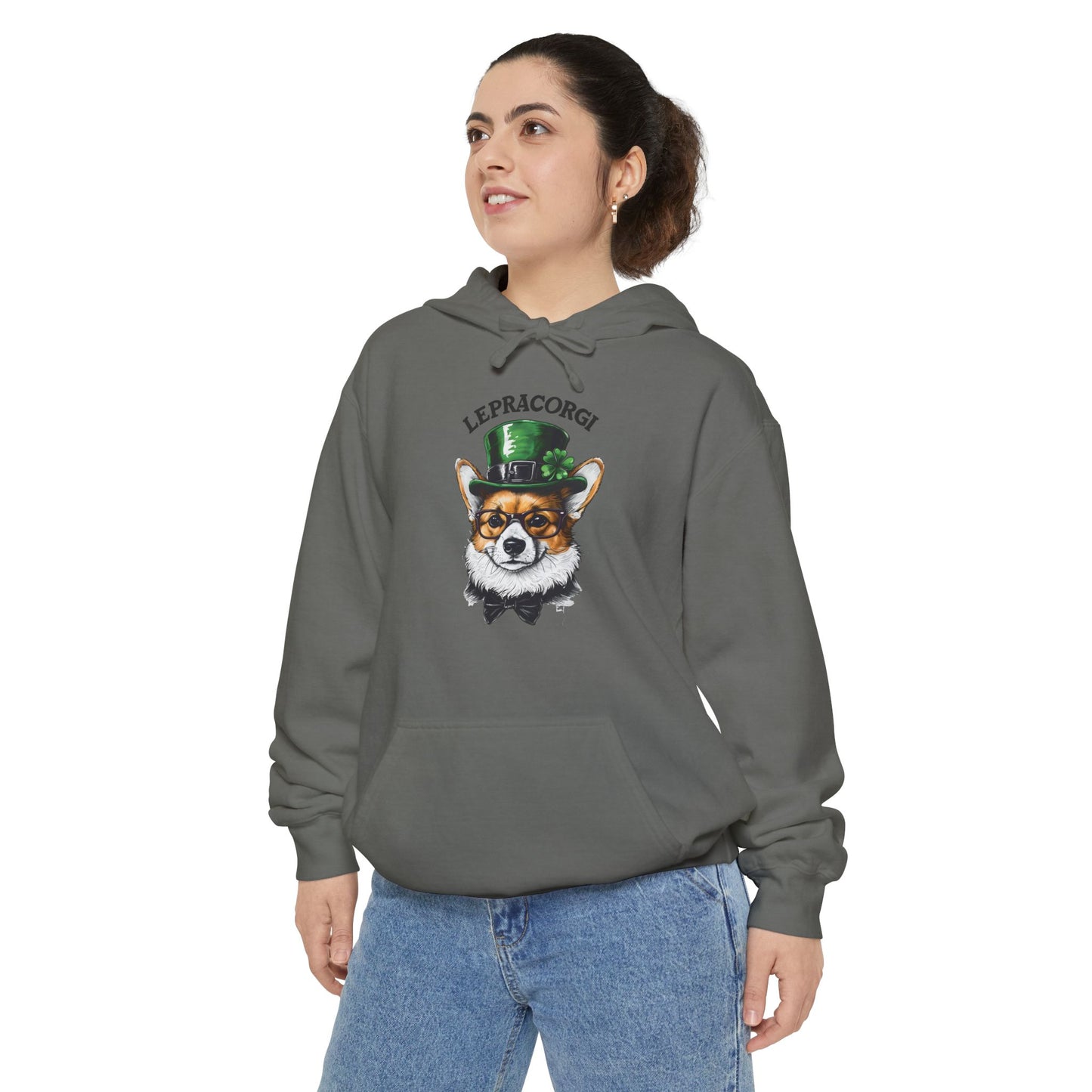 "Leper- Corgi" Unisex Garment-Dyed Hoodie