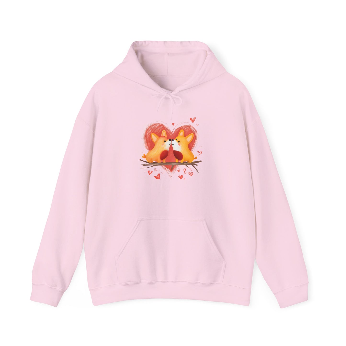 " Corgi Love Birds" Hooded SweatshirtUnisex Heavy Blend™ Hooded Sweatshirt
