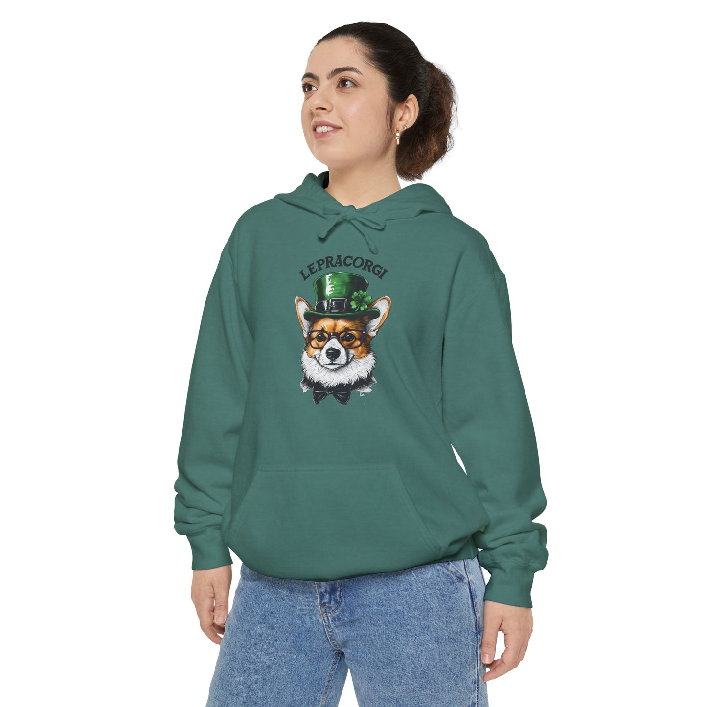 "Leper- Corgi" Unisex Garment-Dyed Hoodie