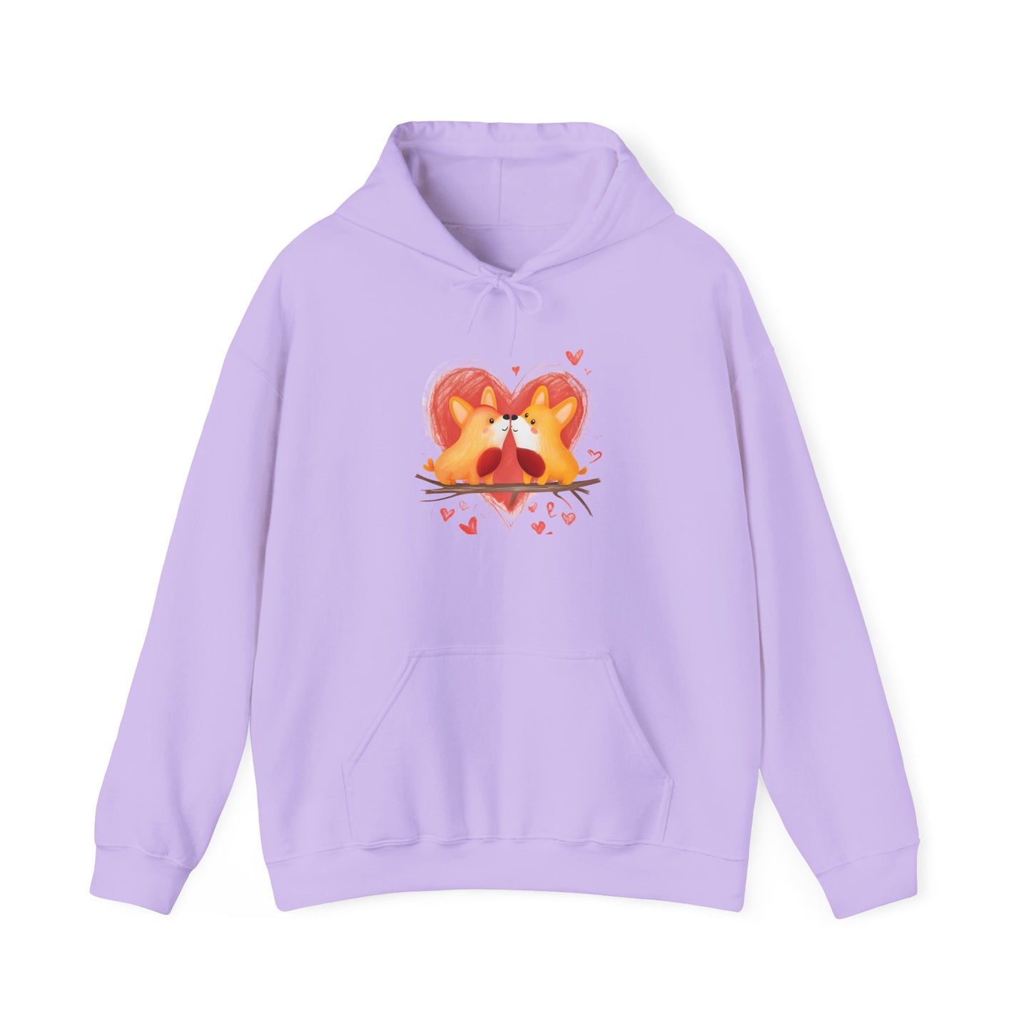 " Corgi Love Birds" Hooded SweatshirtUnisex Heavy Blend™ Hooded Sweatshirt