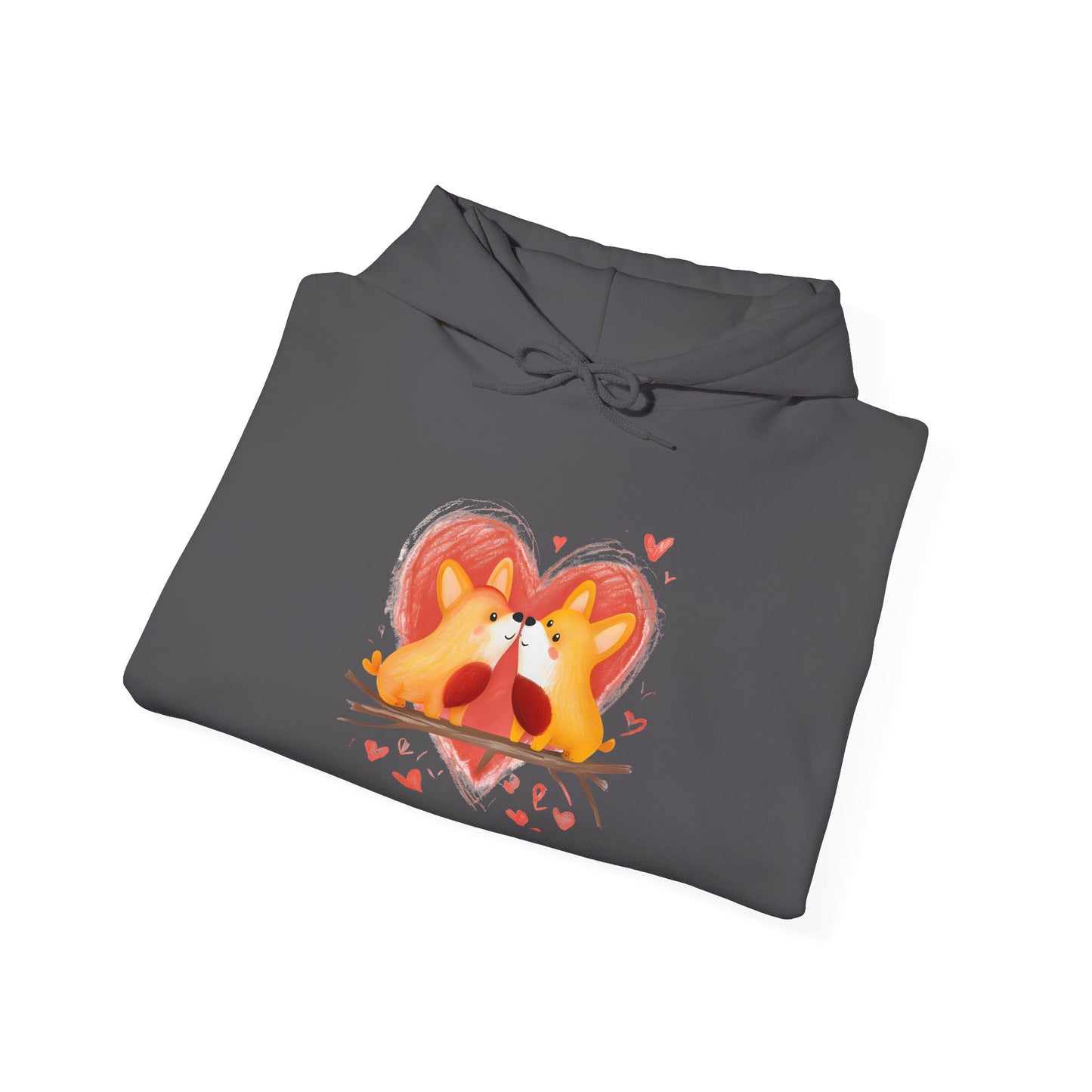 " Corgi Love Birds" Hooded SweatshirtUnisex Heavy Blend™ Hooded Sweatshirt