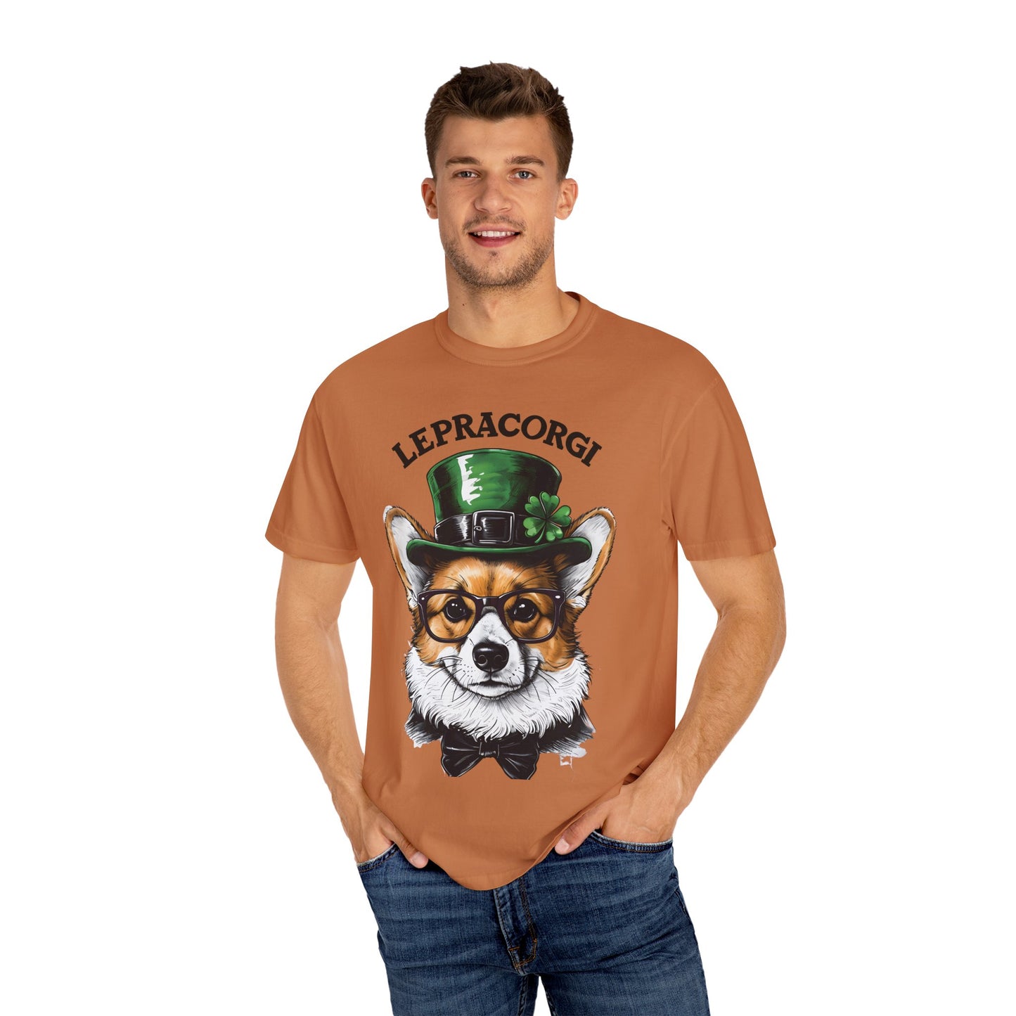 "Lepra Corgi" Unisex Garment-Dyed T-shirt