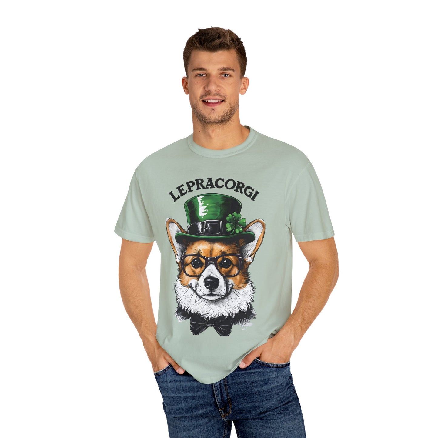 "Lepra Corgi" Unisex Garment-Dyed T-shirt