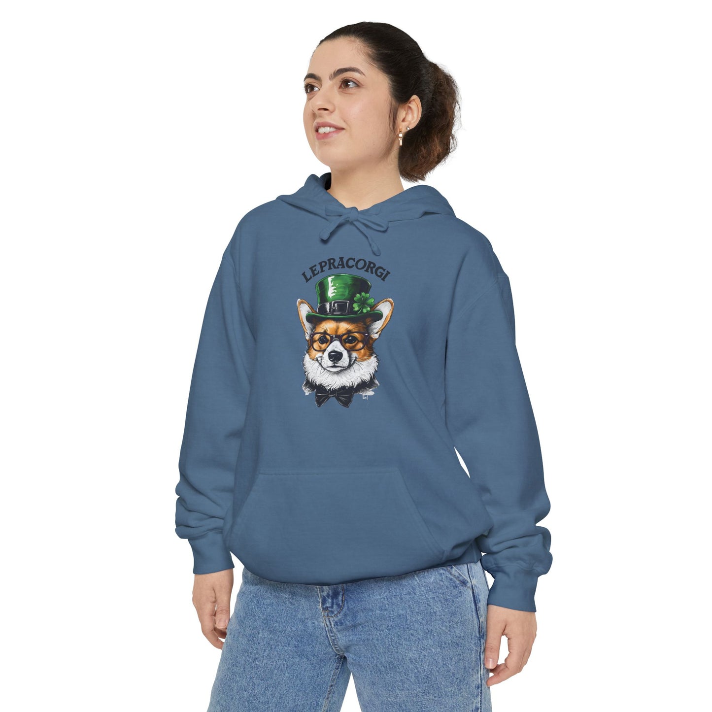 "Leper- Corgi" Unisex Garment-Dyed Hoodie