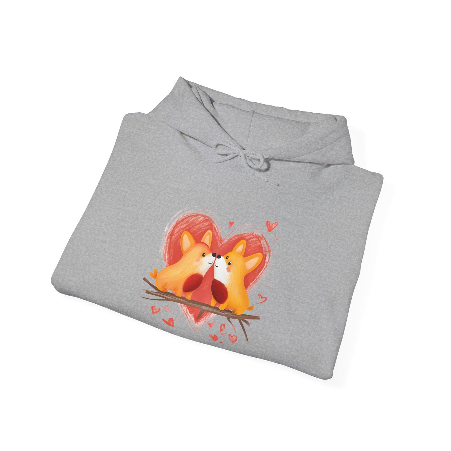 " Corgi Love Birds" Hooded SweatshirtUnisex Heavy Blend™ Hooded Sweatshirt