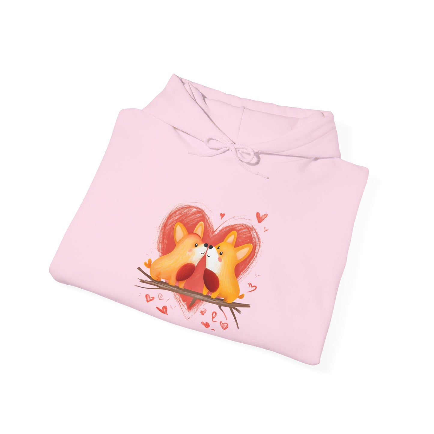 " Corgi Love Birds" Hooded SweatshirtUnisex Heavy Blend™ Hooded Sweatshirt