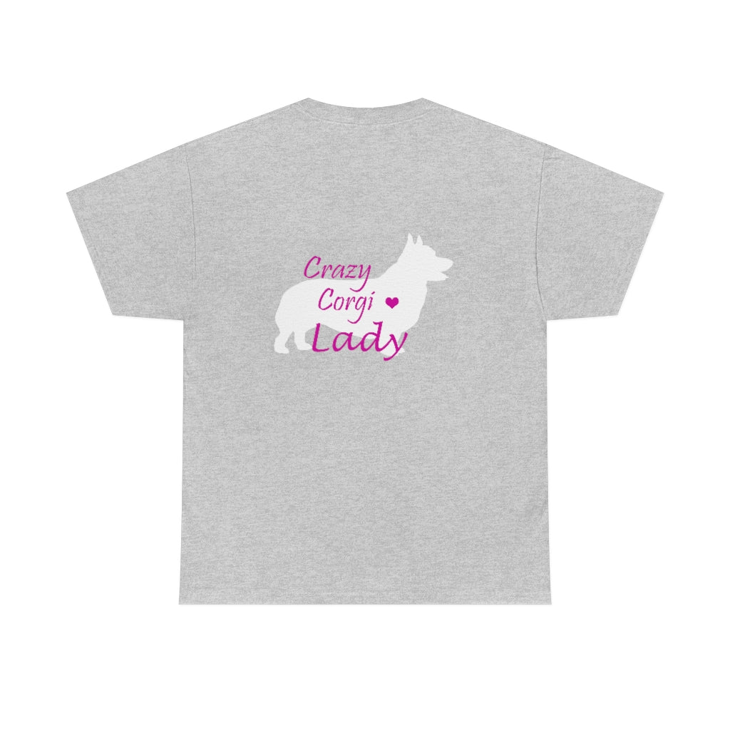 " FLF Crazy Corgi Lady" Unisex Heavy Cotton Tee