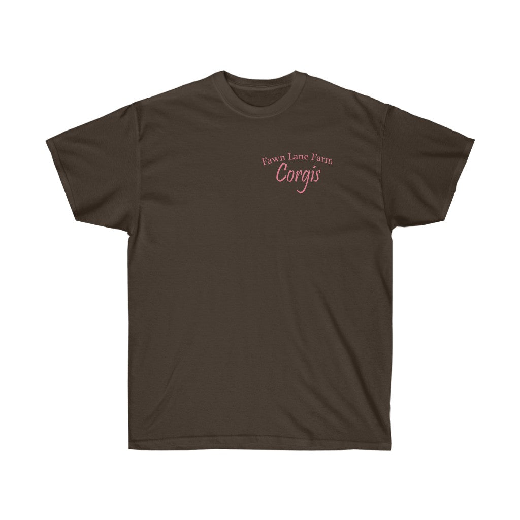 "FLF Corgi Glitter" Unisex Ultra Cotton Tee