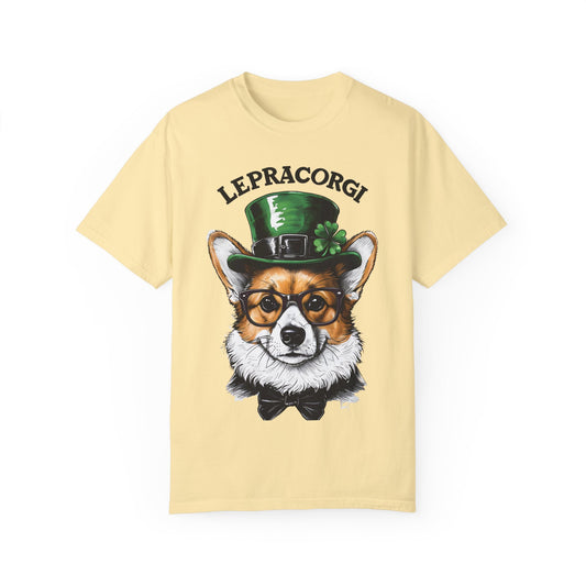 "Lepra Corgi" Unisex Garment-Dyed T-shirt