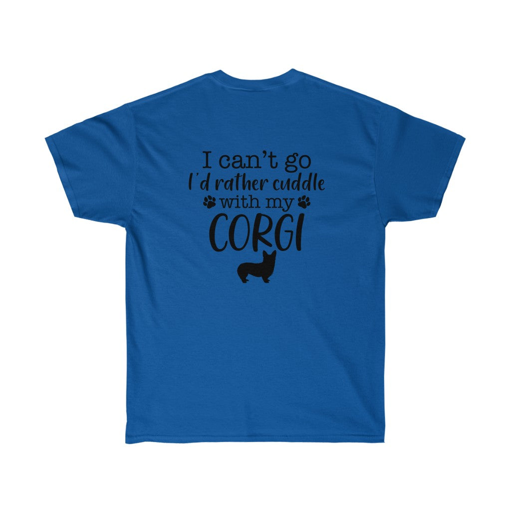 "FLF Cuddling With My Corgi (Pem)" Unisex Ultra Cotton Tee