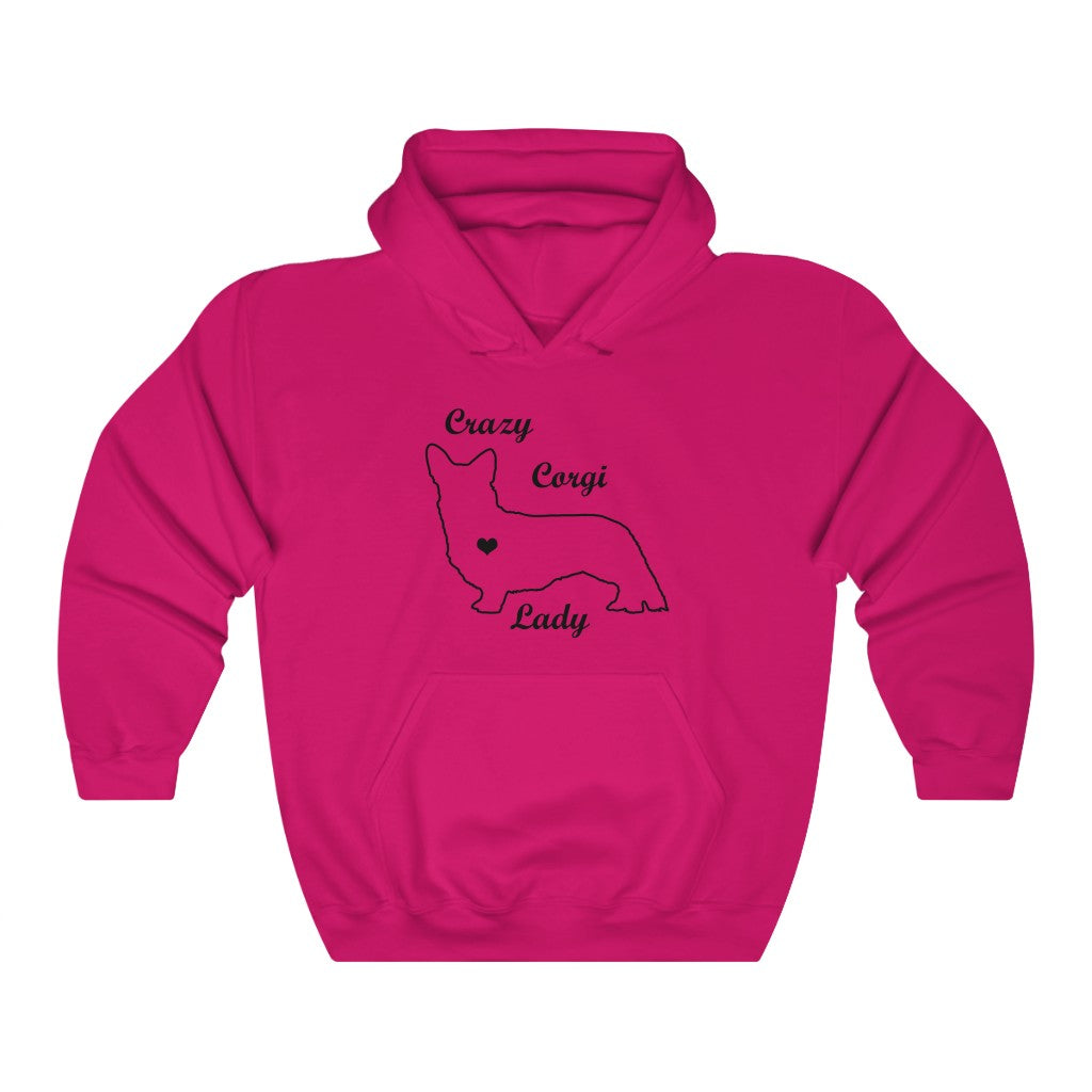 "Crazy Corgi Lady" Unisex Heavy Blend™ Hooded Sweatshirt