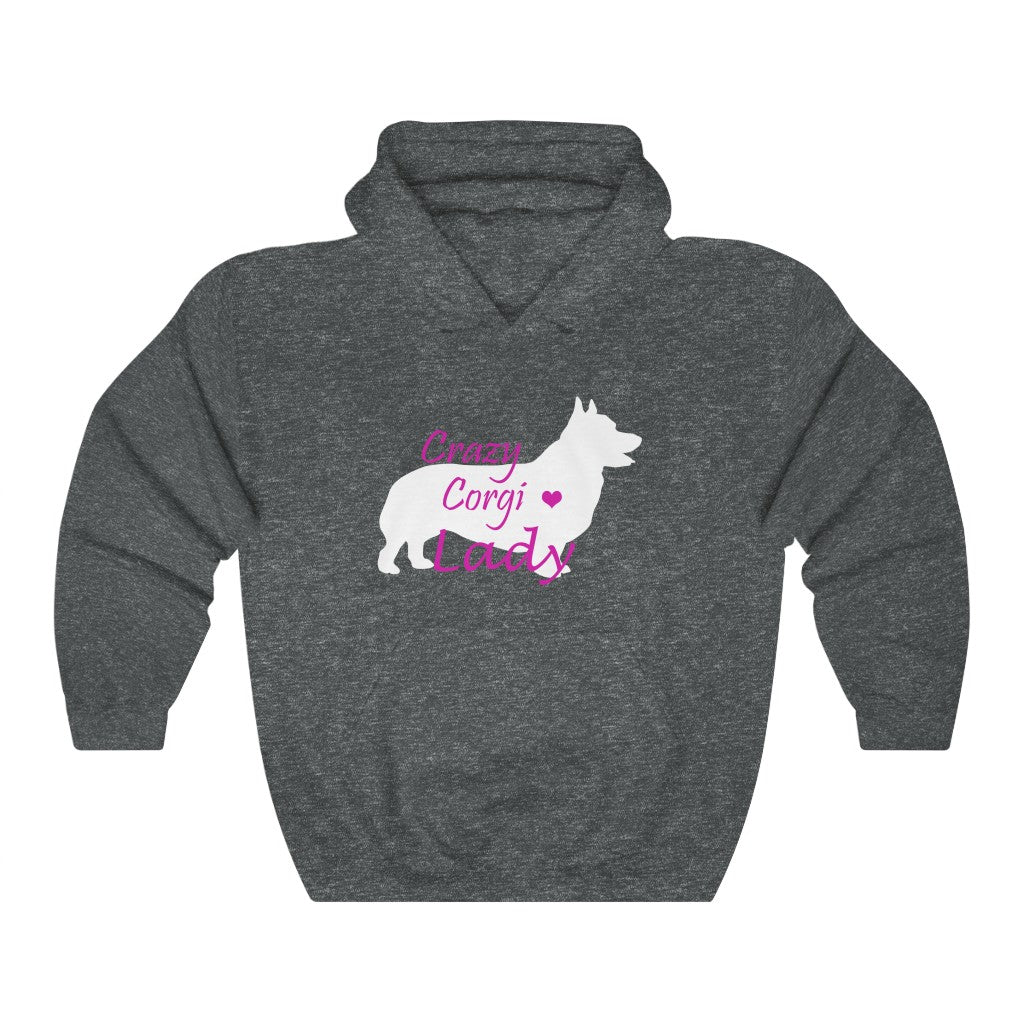 "Crazy Corgi Lady" Unisex Heavy Blend™ Hooded Sweatshirt