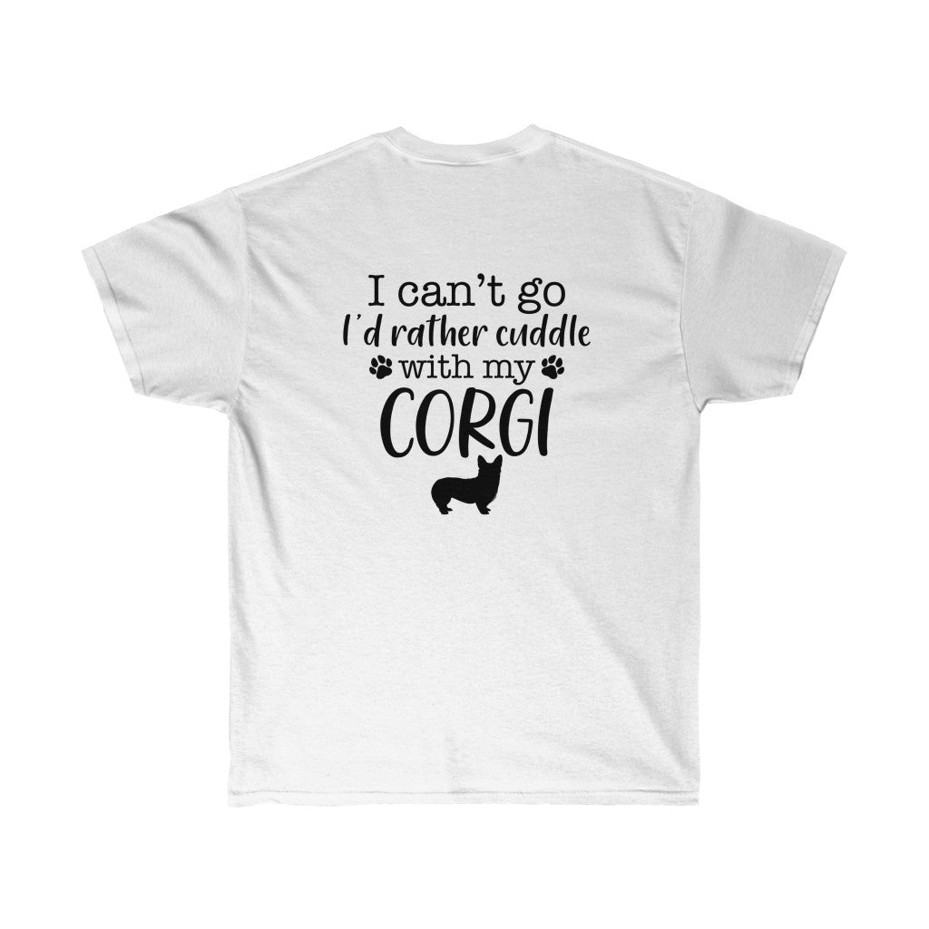 "FLF Cuddling With My Corgi (Pem)" Unisex Ultra Cotton Tee