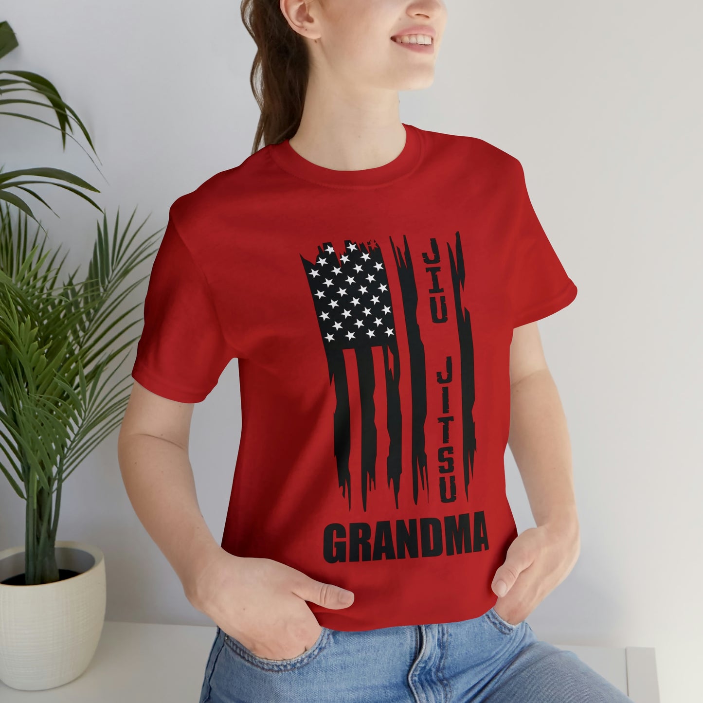 "JJ Grandma Flag" Unisex Jersey Short Sleeve Tee