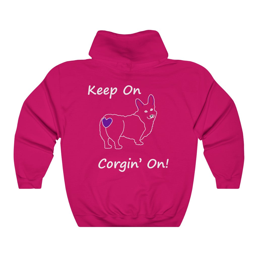 "Keep On, Corgin' On" Unisex Heavy Blend™ Hooded Sweatshirt