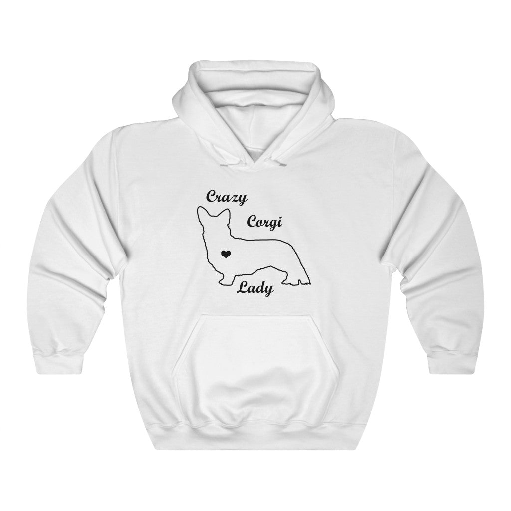 "Crazy Corgi Lady" Unisex Heavy Blend™ Hooded Sweatshirt