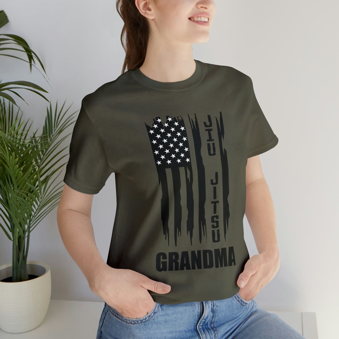 "JJ Grandma Flag" Unisex Jersey Short Sleeve Tee