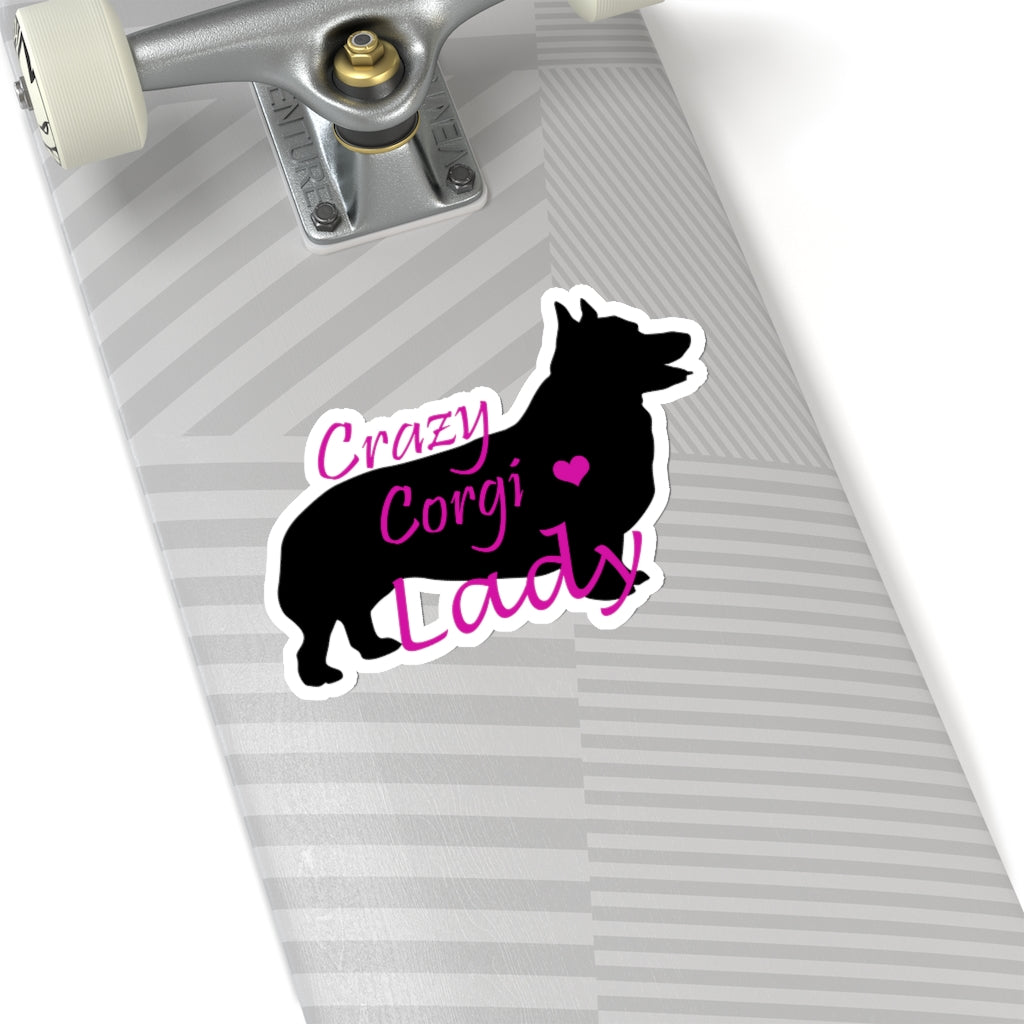 "Crazy Corgi Lady" Kiss-Cut Stickers