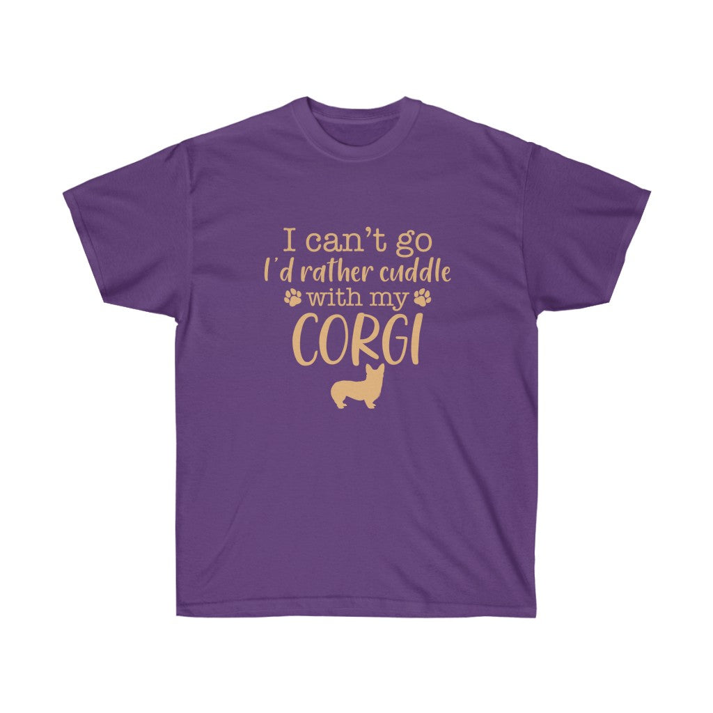 "I'd Rather Cuddle With My Corgis (Pem)" Unisex Ultra Cotton Tee