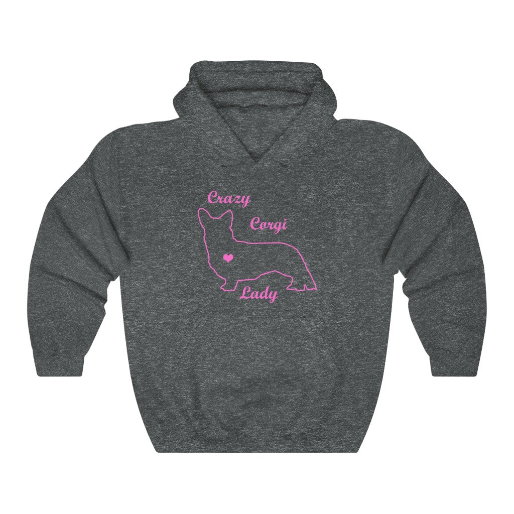 "Crazy Corgi Lady" Unisex Heavy Blend™ Hooded Sweatshirt