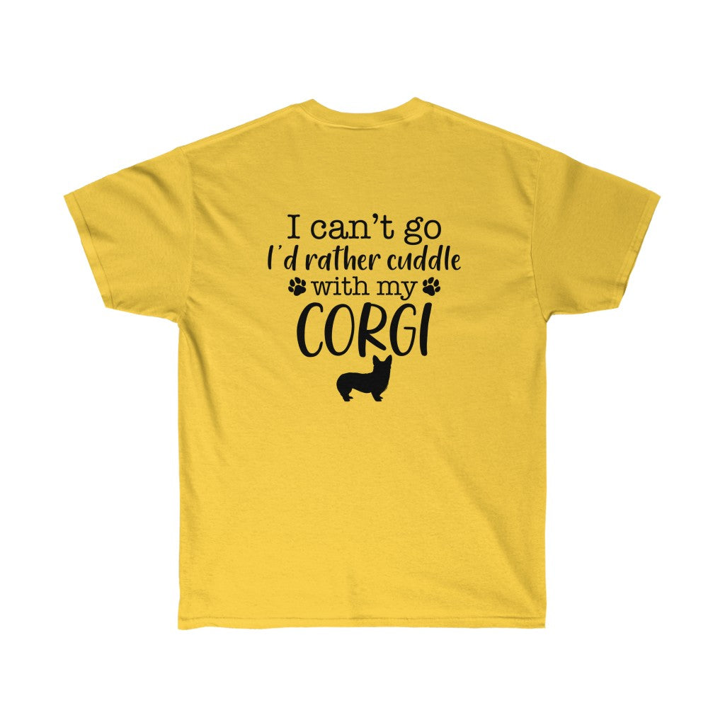 "FLF Cuddling With My Corgi (Pem)" Unisex Ultra Cotton Tee