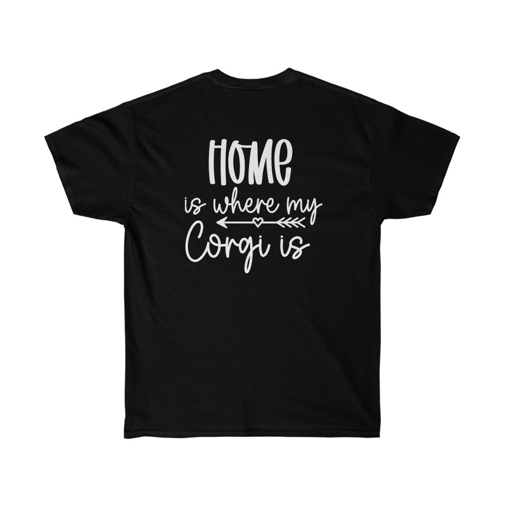 "FLFHome is Where My Corgi Is" Unisex Ultra Cotton Tee