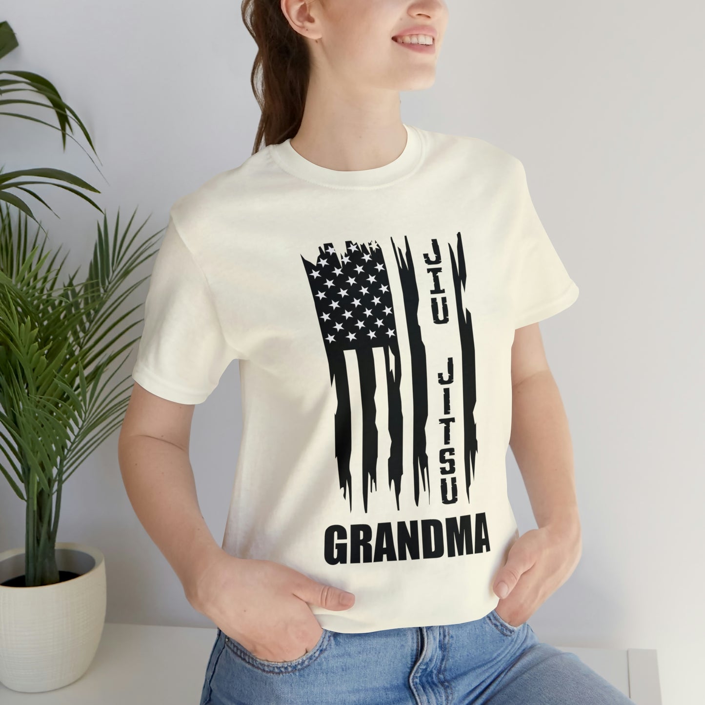 "JJ Grandma Flag" Unisex Jersey Short Sleeve Tee