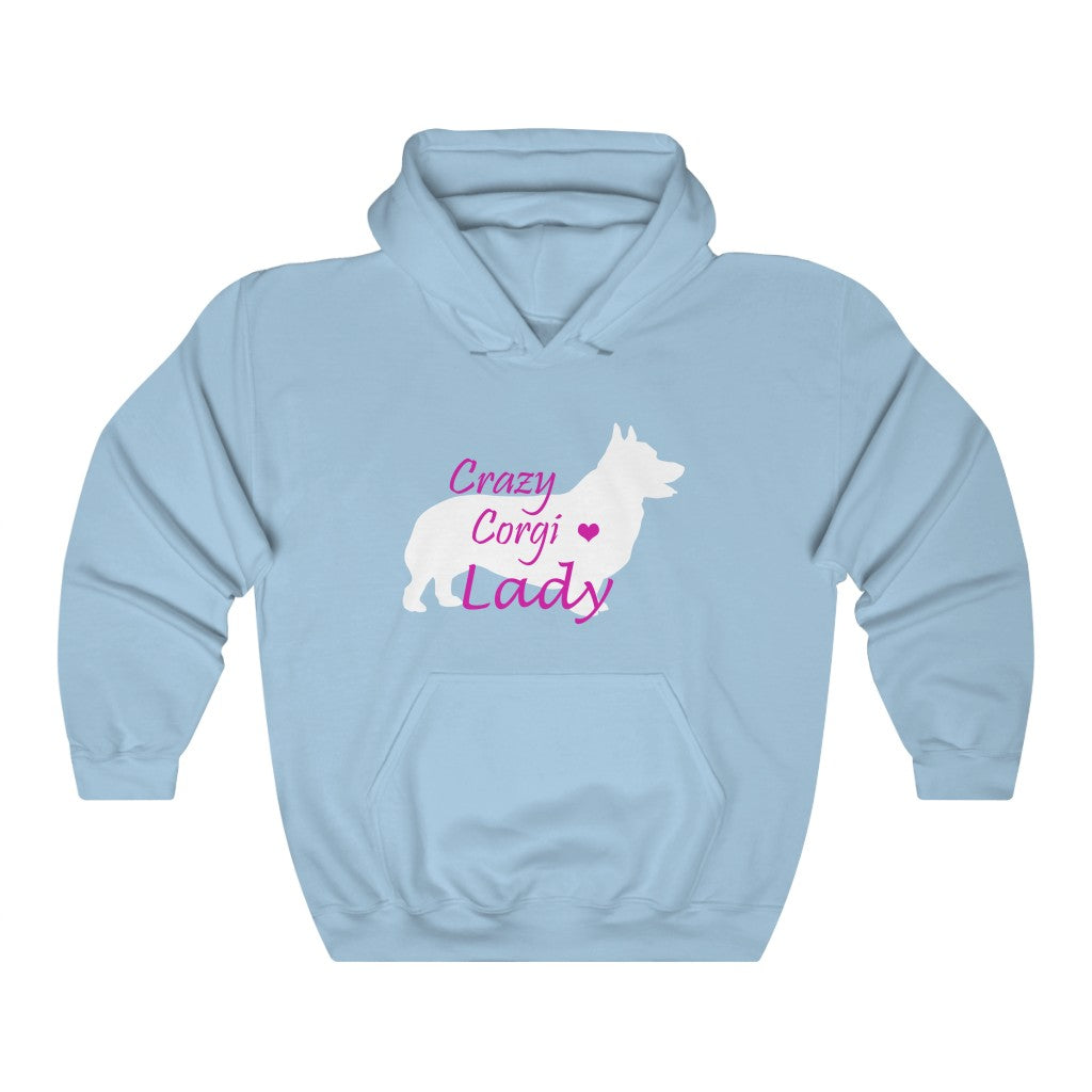 "Crazy Corgi Lady" Unisex Heavy Blend™ Hooded Sweatshirt