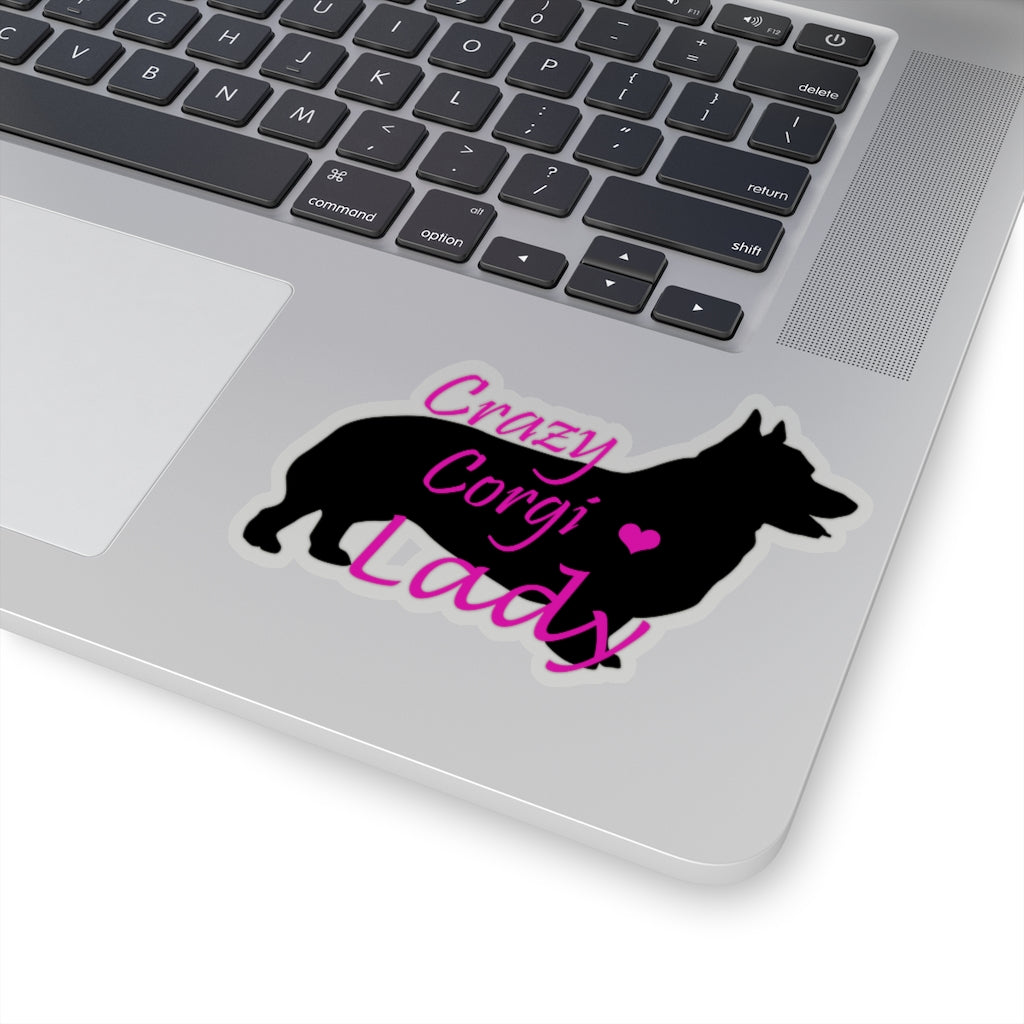 "Crazy Corgi Lady" Kiss-Cut Stickers