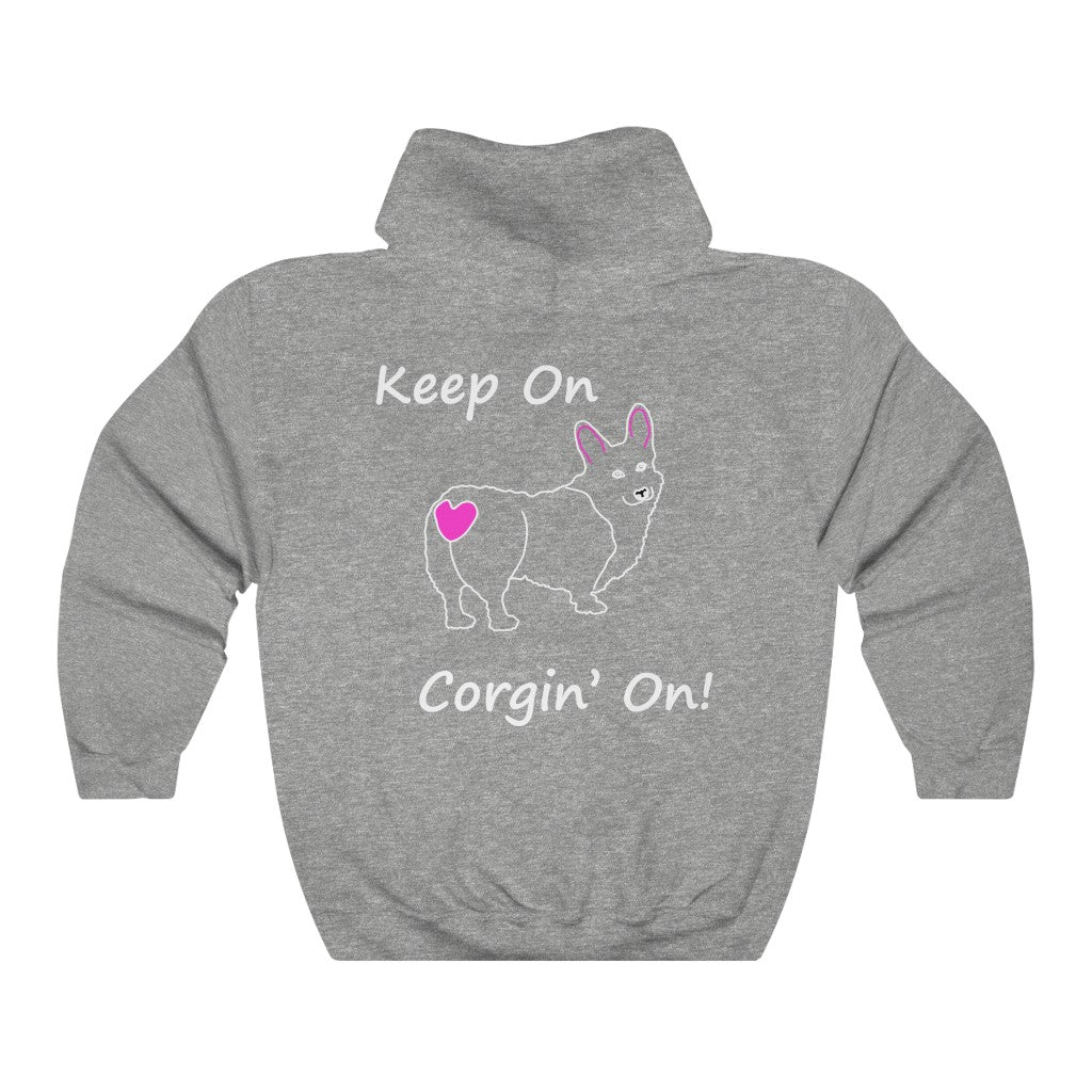 "Keep On, Corgin' On" Unisex Heavy Blend™ Hooded Sweatshirt