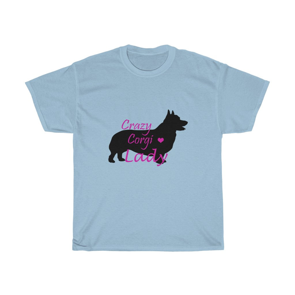 "Crazy Corgi Lady" Unisex Heavy Cotton Tee