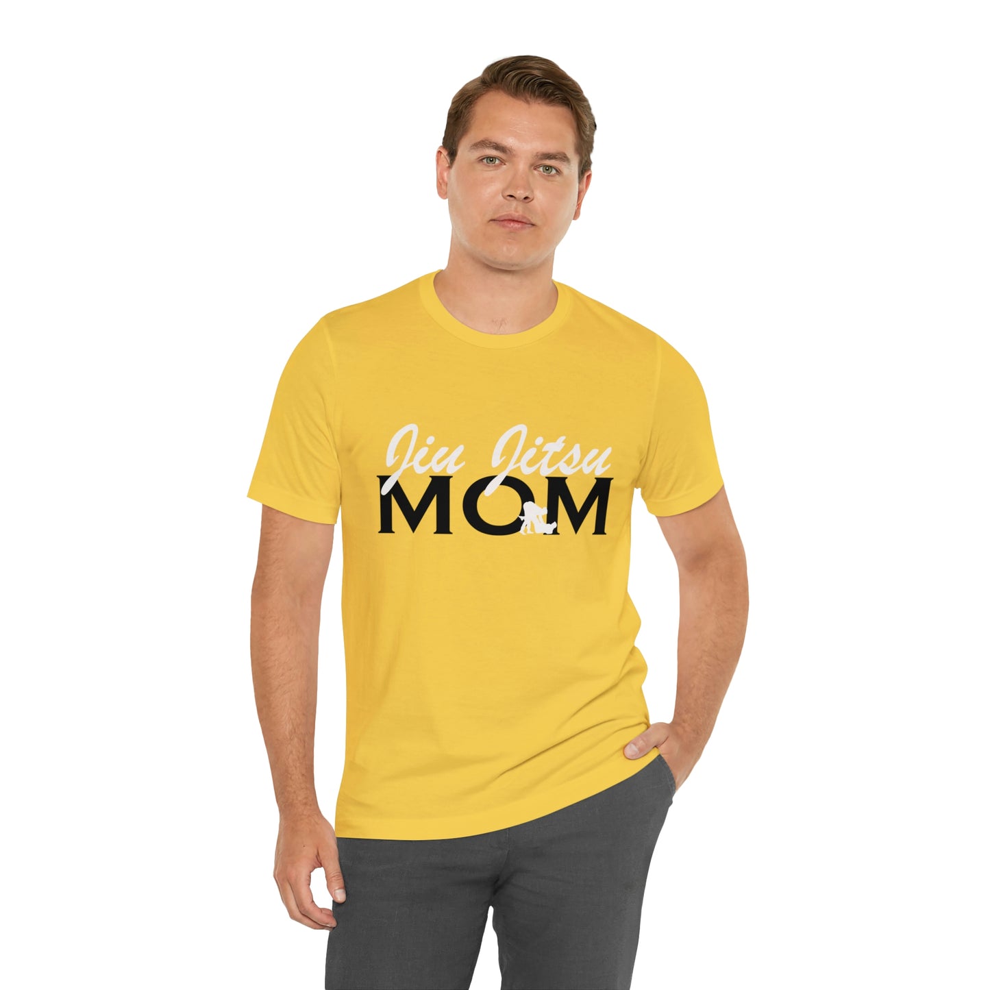 "JJ Mom Mixed Font" Unisex Jersey Short Sleeve Tee