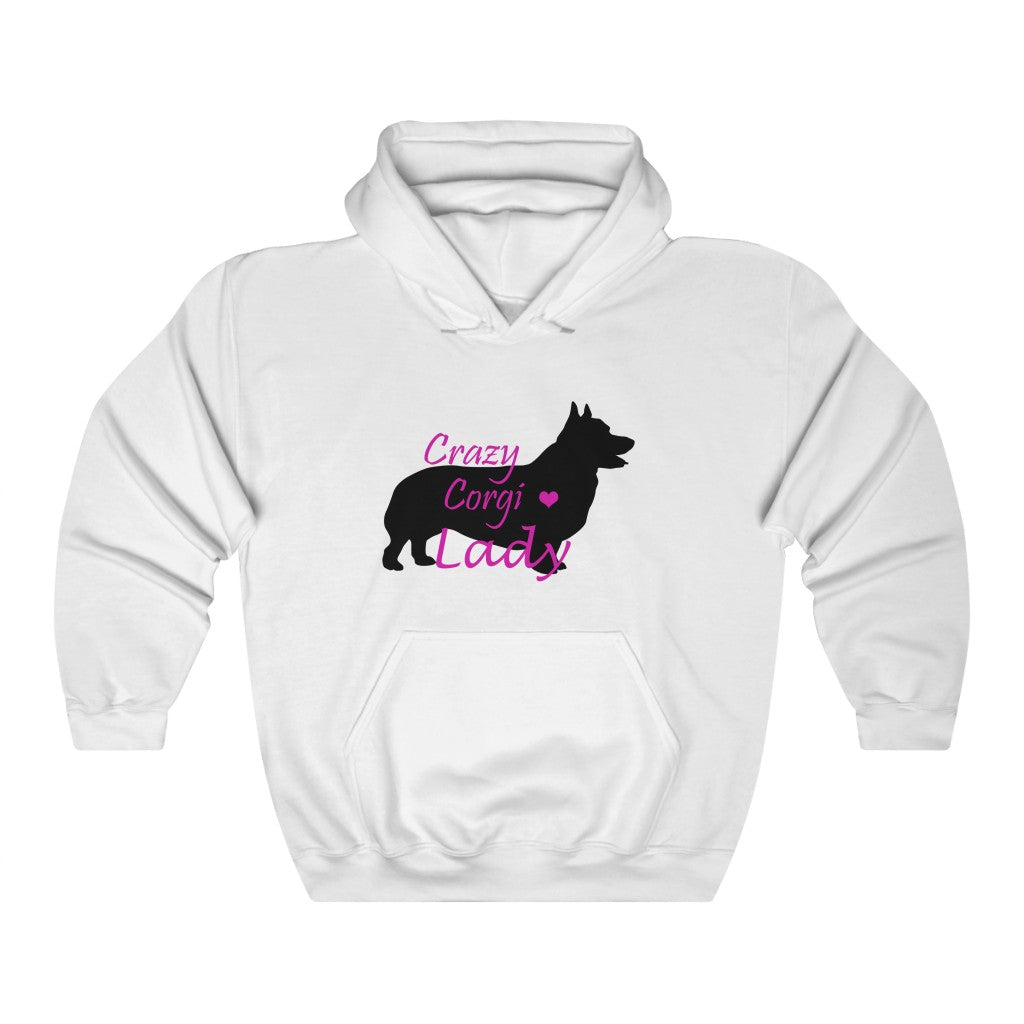 "Crazy Corgi Lady" Unisex Heavy Blend™ Hooded Sweatshirt