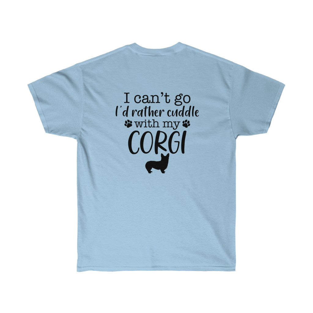 "FLF Cuddling With My Corgi (Pem)" Unisex Ultra Cotton Tee