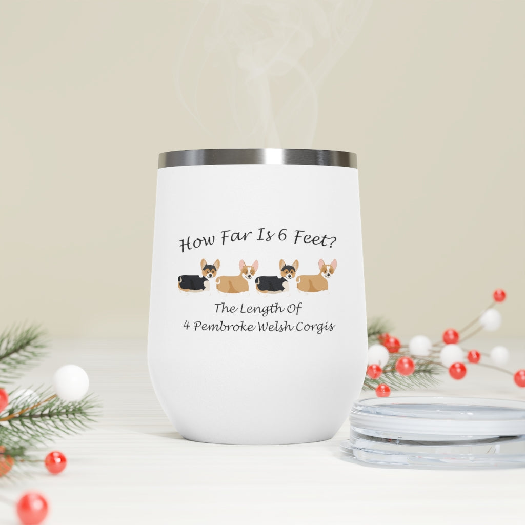 "How Far (Pembroke)?" 12oz Insulated Wine Tumbler