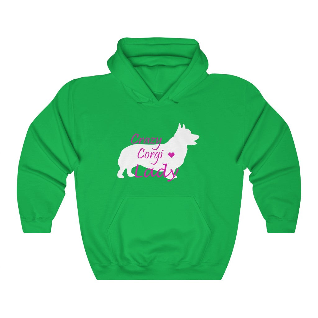 "Crazy Corgi Lady" Unisex Heavy Blend™ Hooded Sweatshirt