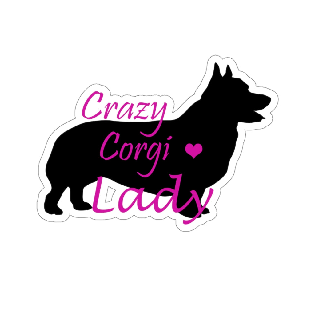 "Crazy Corgi Lady" Kiss-Cut Stickers