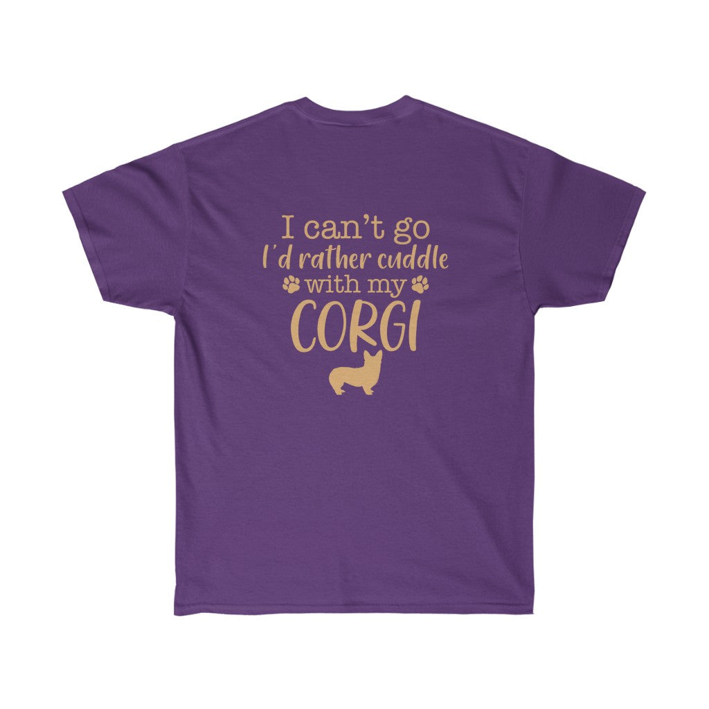 "FLF Cuddling With My Corgi (Pem)" Unisex Ultra Cotton Tee