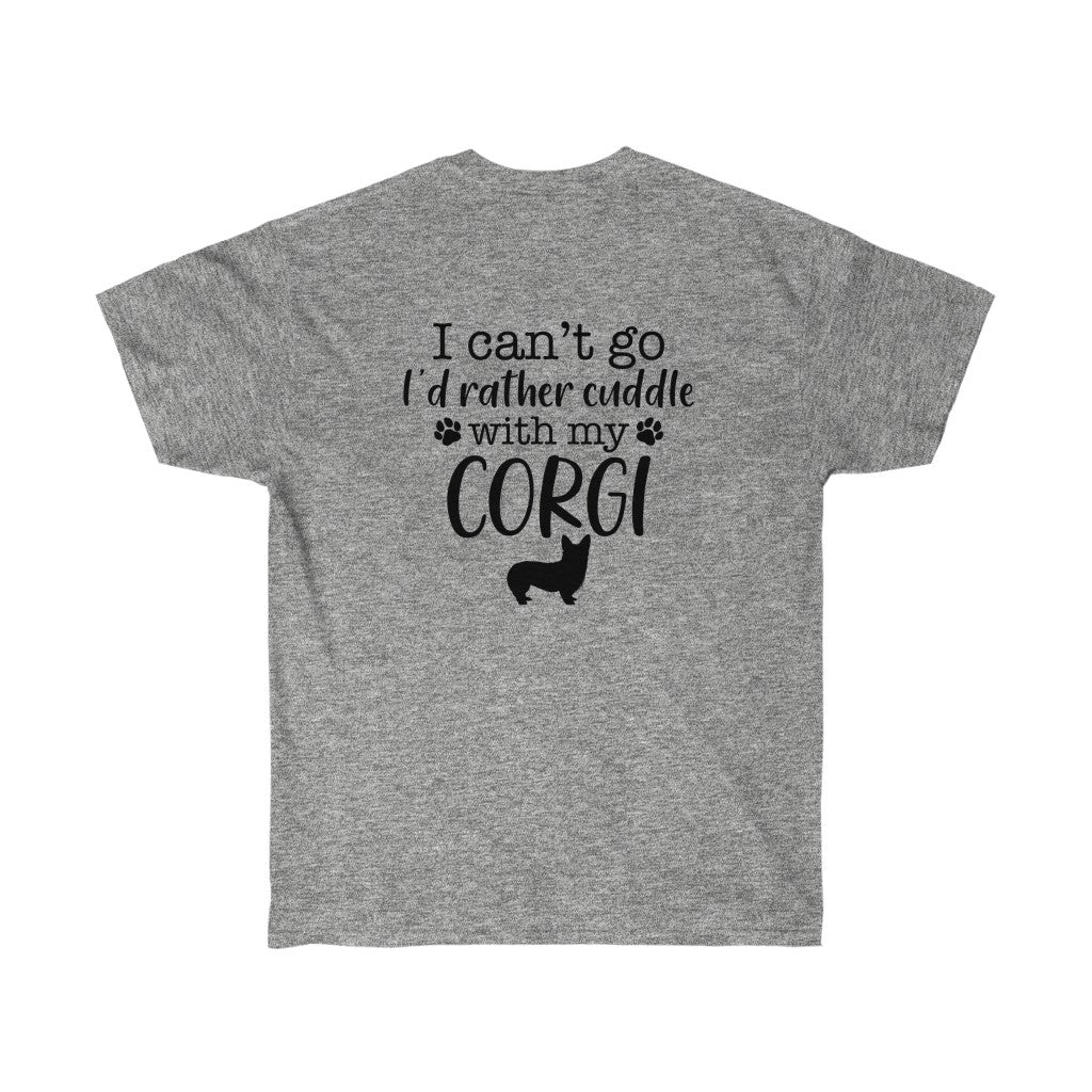 "FLF Cuddling With My Corgi (Pem)" Unisex Ultra Cotton Tee