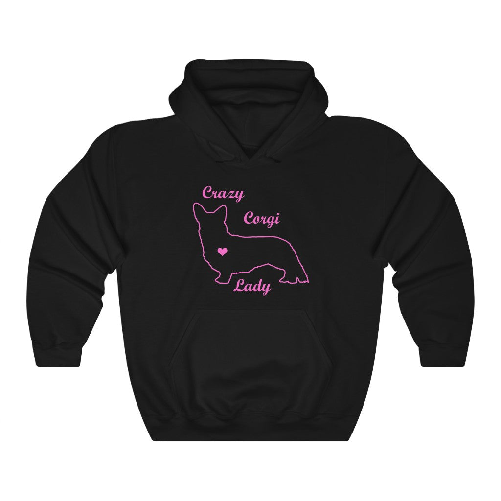 "Crazy Corgi Lady" Unisex Heavy Blend™ Hooded Sweatshirt