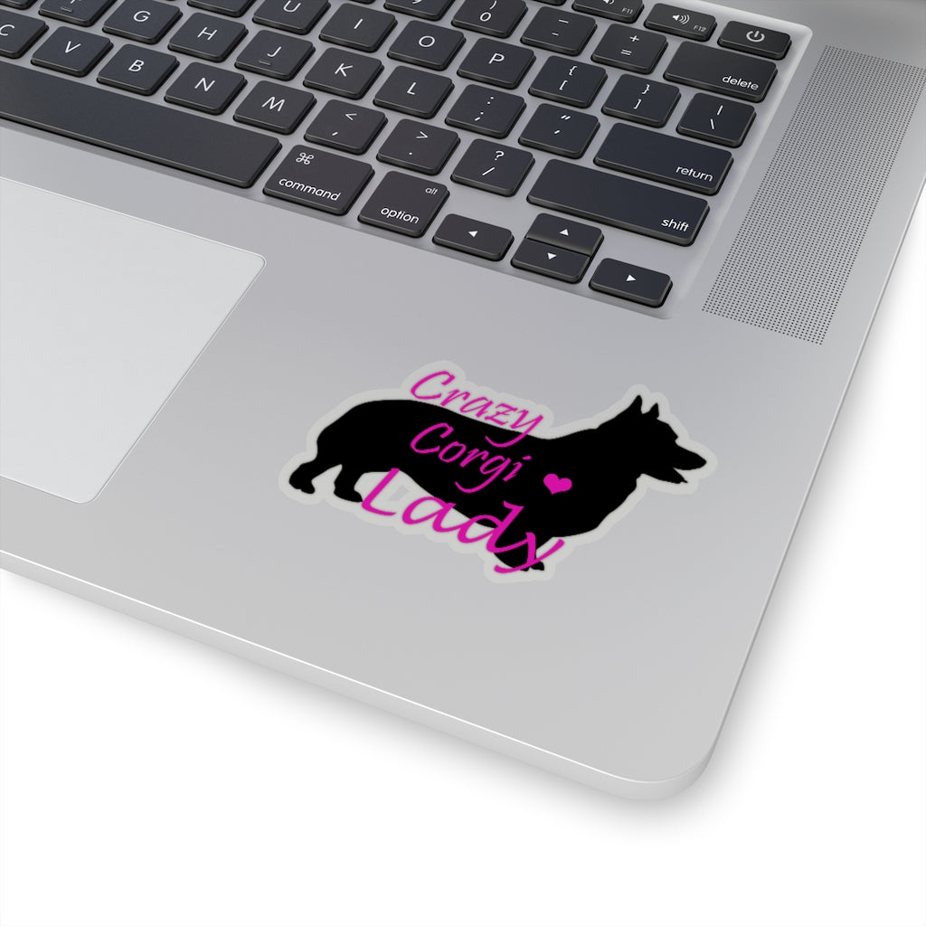 "Crazy Corgi Lady" Kiss-Cut Stickers