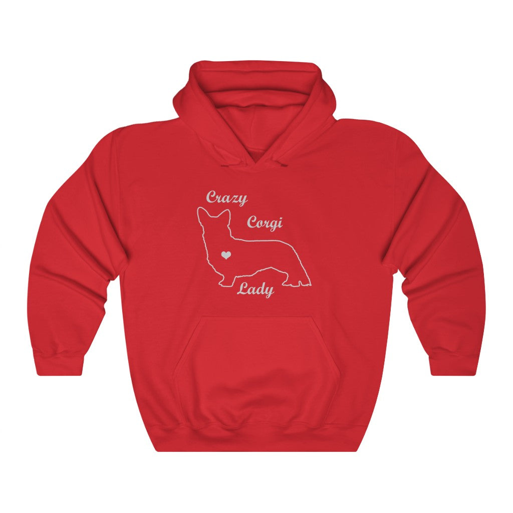 "Crazy Corgi Lady" Unisex Heavy Blend™ Hooded Sweatshirt