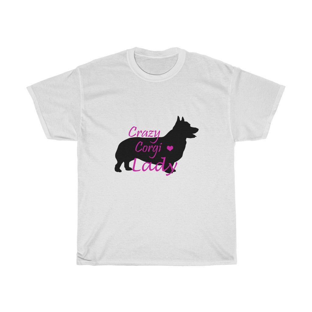 "Crazy Corgi Lady" Unisex Heavy Cotton Tee