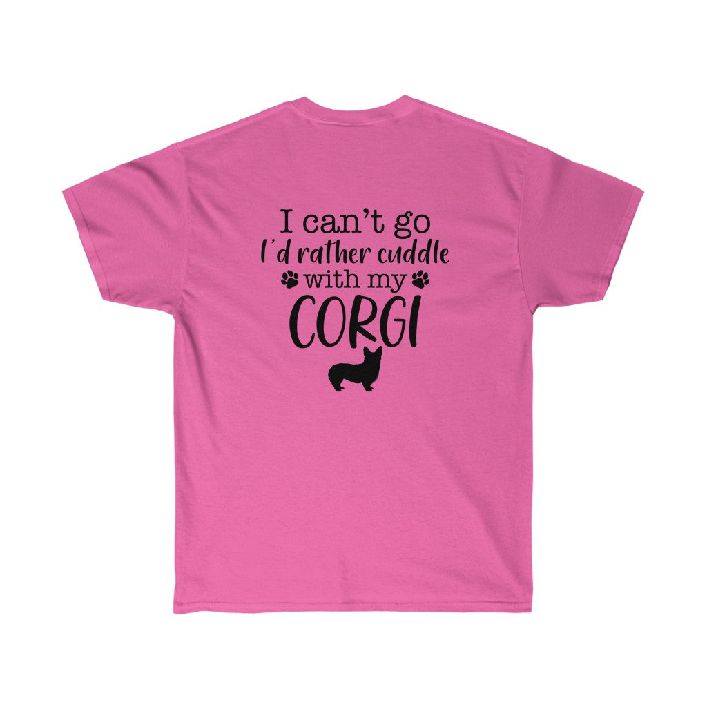 "FLF Cuddling With My Corgi (Pem)" Unisex Ultra Cotton Tee